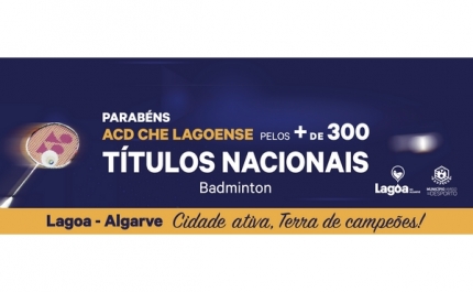 ACD-CHE Lagoense ultrapassa a fasquia dos 300 títulos em Badminton 