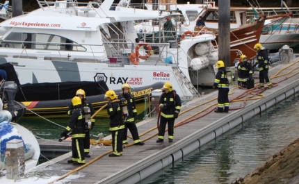 SIMULACRO DE INCÊNDIO NA MARINA DE ALBUFEIRA 