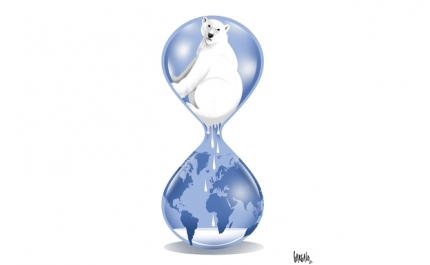 CARTOONS DE VASCO GARGALO EM EXPOSIÇÃO SOBRE CRISE CLIMÁTICA E DIREITOS HUMANOS