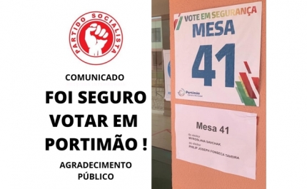 ELEIÇÕES PRESIDENCIAIS 2021 – FOI SEGURO VOTAR EM PORTIMÃO