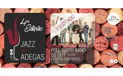 PRIMEIRA SESSÃO DO JAZZ NAS ADEGAS COM FEEL GOOD BAND ESTÁ ESGOTADA