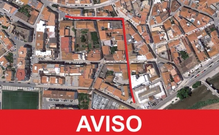 Rua Francisco Pablos em Silves com corte de trânsito no dia 8 de fevereiro 