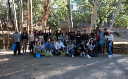 Alunos são-brasenses recolheram lixo do Parque da Fonte Férrea em ação de voluntariado ambiental