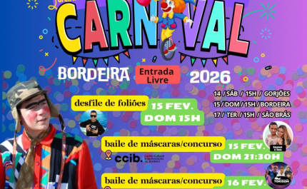 Bordeira celebra o Carnaval mais tradicional do Barrocal com desfiles e bailes de máscaras