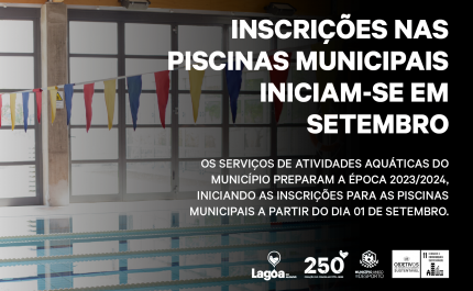 Inscrições nas Piscinas Municipais de Lagoa realizar-se-ão no início de setembro