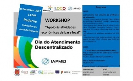 PADERNE ACOLHE WORKSHOP «APOIO ÀS ATIVIDADES ECONÓMICAS DE BASE LOCAL»