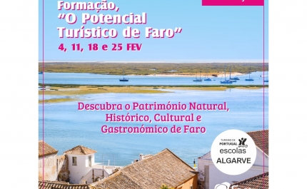 14ª EDIÇÃO DA FORMAÇÃO «O POTENCIAL TURÍSTICO DE FARO» COMEÇA A 4 DE FEVEREIRO