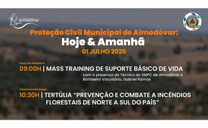 Almodôvar inaugura novo Centro de Coordenação Operacional Municipal da Proteção Civil no dia 1 de julho