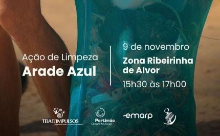 Teia D Impulsos celebra Dia Nacional do Mar com ação de limpeza do projeto «Arade Azul»