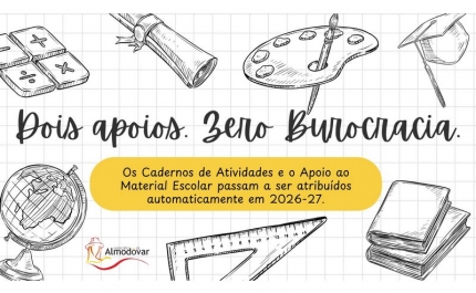 Município de Almodôvar simplifica acesso a apoios escolares no ano letivo 2026/2027
