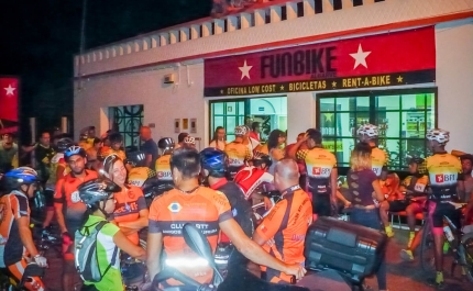 A loja Funbike Algarve acolheu o terceiro passeio de BTT nocturno deste verão