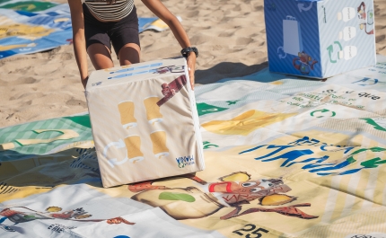 Jogo de tabuleiro gigante nas praias do Algarve ensinam a reciclar