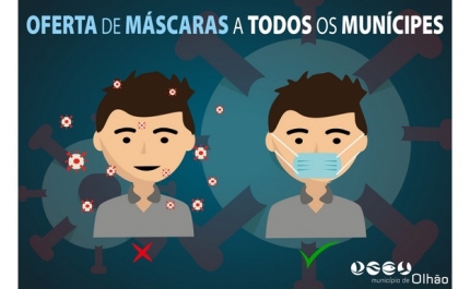 Município de Olhão distribui máscaras gratuitas por toda a população