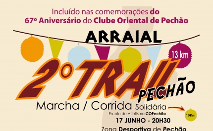 Clube Oriental de Pechão organiza 2ºTrail e Marcha-Corrida Solidária