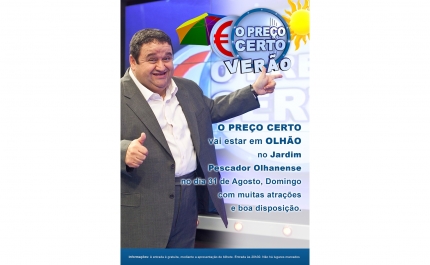 «O Preço Certo» em direto de Olhão a 31 de agosto