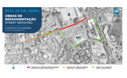 Quarteira inicia obras de repavimentação na Rua 25 de Abril