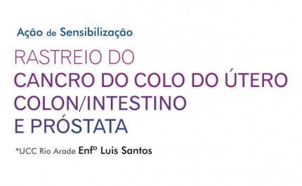 Cancro do colo do útero, do colon/intestino e da próstata 