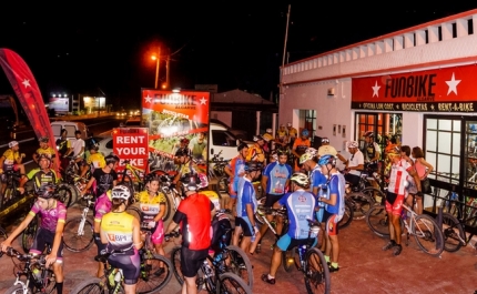 A loja Funbike Algarve acolheu o terceiro passeio de BTT nocturno deste verão