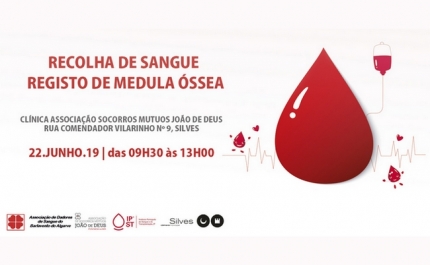 CAMPANHA DE RECOLHA DE SANGUE DECORRE DIA 22 DE JUNHO