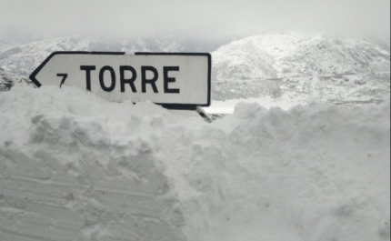 Mau Tempo: Estradas encerradas na serra da Estrela devido à queda de neve