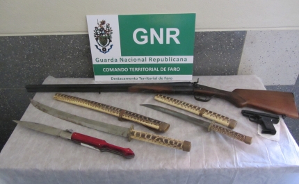GNR efetua apreensões no âmbito de processos de roubo e ameaças