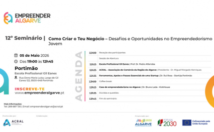 Empreender Algarve promove 12.º Seminário sobre Empreendedorismo Jovem em Portimão