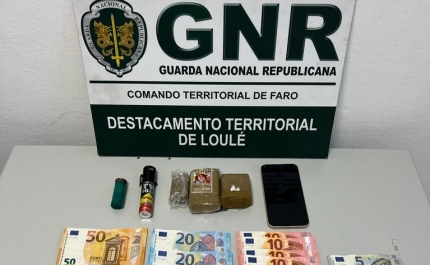 Detido em Loulé por tráfico com cerca de 350 doses de estupefaciente