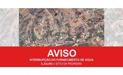 INTERRUPÇÃO DO FORNECIMENTO DE ÁGUA NO SÍTIO DA PEDREIRA NO DIA 3 DE JULHO