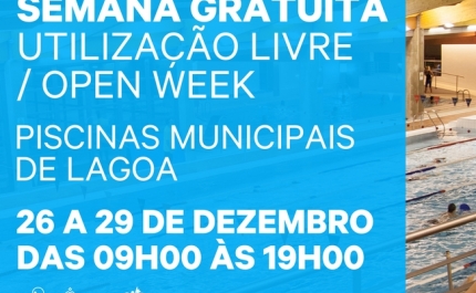 «Open Week» oferece utilização gratuita nas Piscinas Municipais de Lagoa