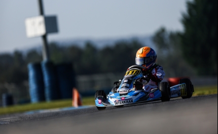 José Pedro Pinto no pódio da Taça de Portugal de Karting