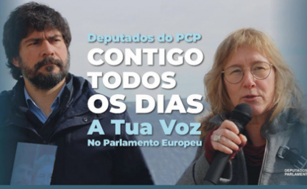 Deputada do PCP no Parlamento Europeu - Sandra Pereira em jornada de trabalho no Algarve