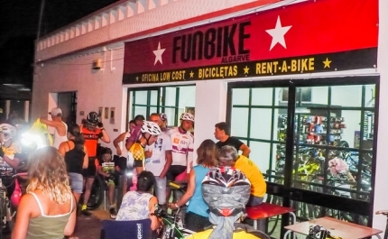 A loja Funbike Algarve acolheu o terceiro passeio de BTT nocturno deste verão