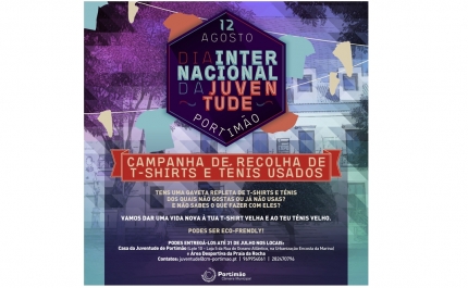 Campanha de Recolha de T-shirts e Ténis Usados para celebrar Dia da Juventude