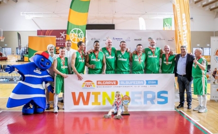ESBA MAXIBASKET VOLTOU A COLOCAR ALBUFEIRA  NO MAPA EUROPEU DE BASQUETEBOL VETERANO
