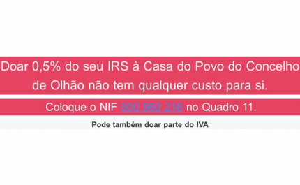 Doe 0,5% do seu IRS à Casa do Povo do Concelho de Olhão