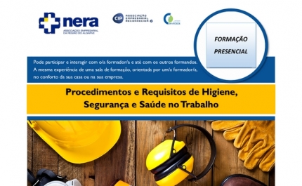 Formação Presencial - Procedimentos e Requisitos de Higiene, Segurança e Saúde no Trabalho