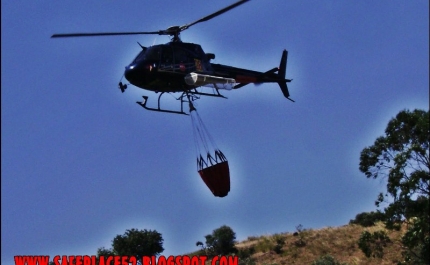 Helicóptero em Monchique e Marinha a Patrulhar a Serra