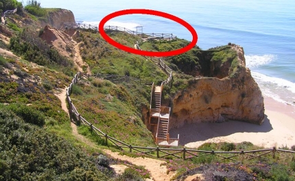ALMARGEM | Praia Maria Luísa: derrocada em zona recentemente intervencionada