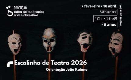 Escolinha de Teatro 2026 - Criar uma peça de teatro é uma brincadeira