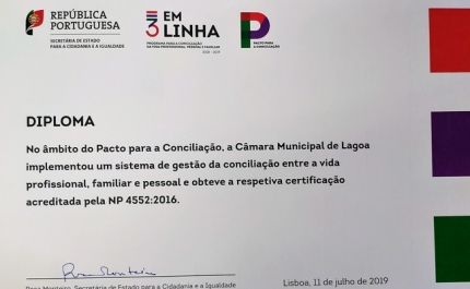 Lagoa torna-se a primeira Câmara Municipal do país a receber a Certificação da Norma Portuguesa 4552:2016 