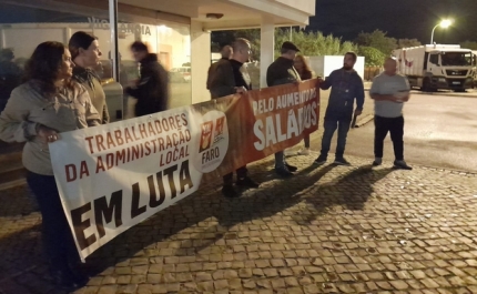 PCP marcou presença solidária, junto dos trabalhadores da recolha de resíduos em Loulé