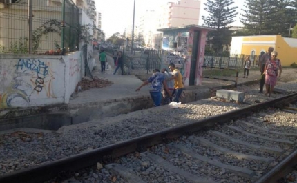 Obras de destruição de passagem pedonal Tunel - Olhão