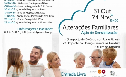 AÇÕES DE SENSIBILIZAÇÃO SOBRE «ALTERAÇÕES FAMILIARES» DECORREM DE 31 DE OUTURBO A 24 DE NOVEMBRO