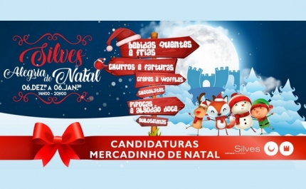 ESTÃO ABERTAS AS CANDIDATURAS PARA O MERCADINHO DE NATAL