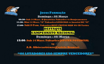 Clube Basket Quarteira Tubarões | Jogos fim-de-semana