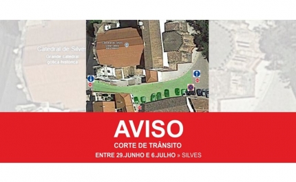 TRABALHOS DE RECUPERAÇÃO DA SÉ DE SILVES DECORREM NA RUA DO SAGRADO CORAÇÃO DE MARIA ENTRE 29 DE JUNHO E 6 DE JULHO
