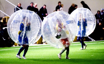 Apresentação do Bubble Football no Algarve