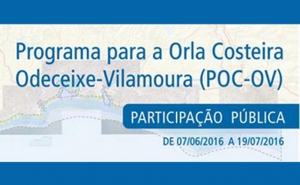 PROGRAMA PARA A ORLA COSTEIRA ODECEIXE-VILAMOURA ESTÁ EM CONSULTA PÚBLICA