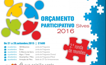 2.ª Ronda de Reuniões do Orçamento Participativo.2016 decorre de 21 a 29 de setembro