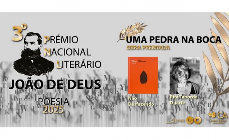 «UMA PEDRA NA BOCA», DE RITA TABORDA DUARTE, VENCE PRÉMIO NACIONAL JOÃO DE DEUS (POESIA)